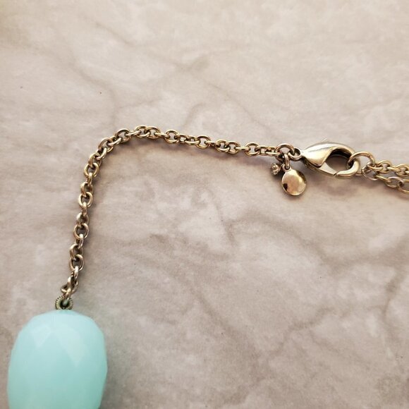 💙 J.Crew Ice Blue Jumbo Beads Beaded Rhinestones Pave Strand Necklace 💙 - Picture 2 of 10
